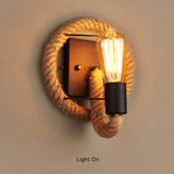 RusticGlow Seil-Wandleuchte | Vintage Stil | Hanfseil-Lampendesign | Einzigartige Dekoration | Umweltfreundliche Wandlampe