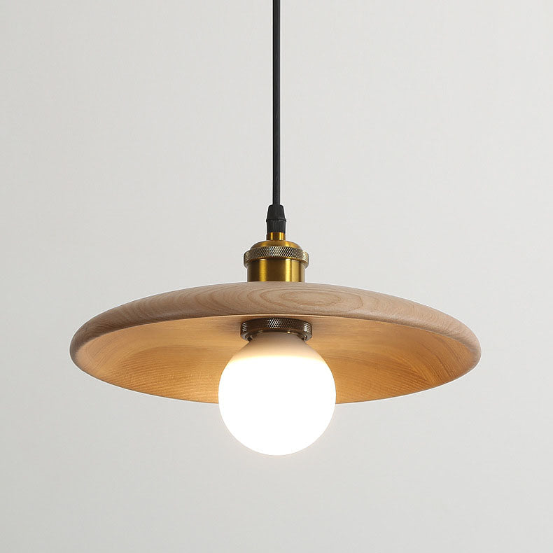 SolaraLite – Minimalistische Holz Pendelleuchte | Tellerdesign | Nachhaltige Beleuchtung für Zuhause