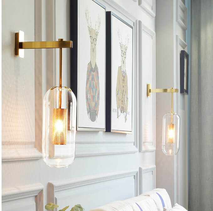 LumiGlass Zylinder-Wandleuchte mit Klarglas | Modernes Design | Stilvolle Beleuchtung für Zuhause und Büro