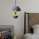 Cemuro Glow Industrial Pendelleuchte | Beton-Optik | Pilzform | LED-Hängeleuchte für Esszimmer & Küche
