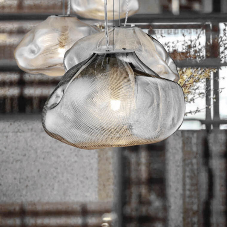 CloudNova Glas Pendelleuchte | Modernes Design | Einzigartiger Wolken-Look | Stimmungsvolle Beleuchtung