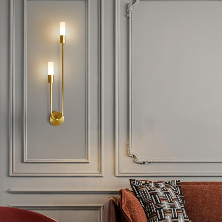 LumiU – Minimalistisches U-Design LED Wandleuchte | 2 Lichter | Metall & Kupfer
