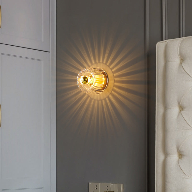 Solara Luxury Glas-Design Deckenleuchte | Kupfer-Sonnengestaltung | Wand- & Deckenmontage | Premium Wohnambiente