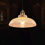 LumoStria Pendelleuchte | Streifenglas | 1-flammig | Vintage-Design für stilvolle Beleuchtung