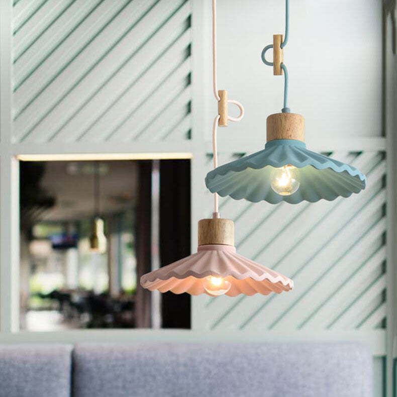 CemLight Moderne Macaron Pendelleuchte | Zement-Schirm | Skandinavisches Design | Stilvolle Beleuchtung | Für Wohn- und Essbereiche