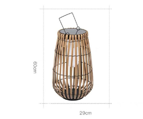 RattanGlow Garten Rattan Lampe | Umweltfreundliche Solarleuchte | Dekorative Beleuchtung für Außenbereiche