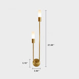 LumiU – Minimalistisches U-Design LED Wandleuchte | 2 Lichter | Metall & Kupfer