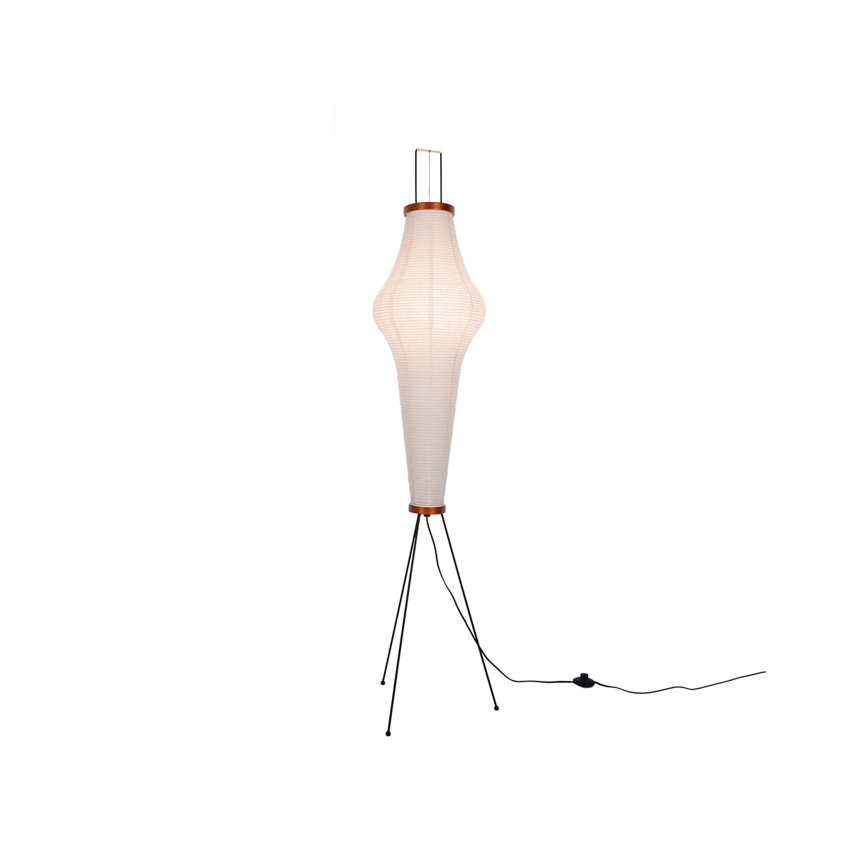 SereniLum Reispapier Stehlampe | Minimalistisches Design | Warmweißes LED-Licht | Nachhaltige Deko für Zuhause