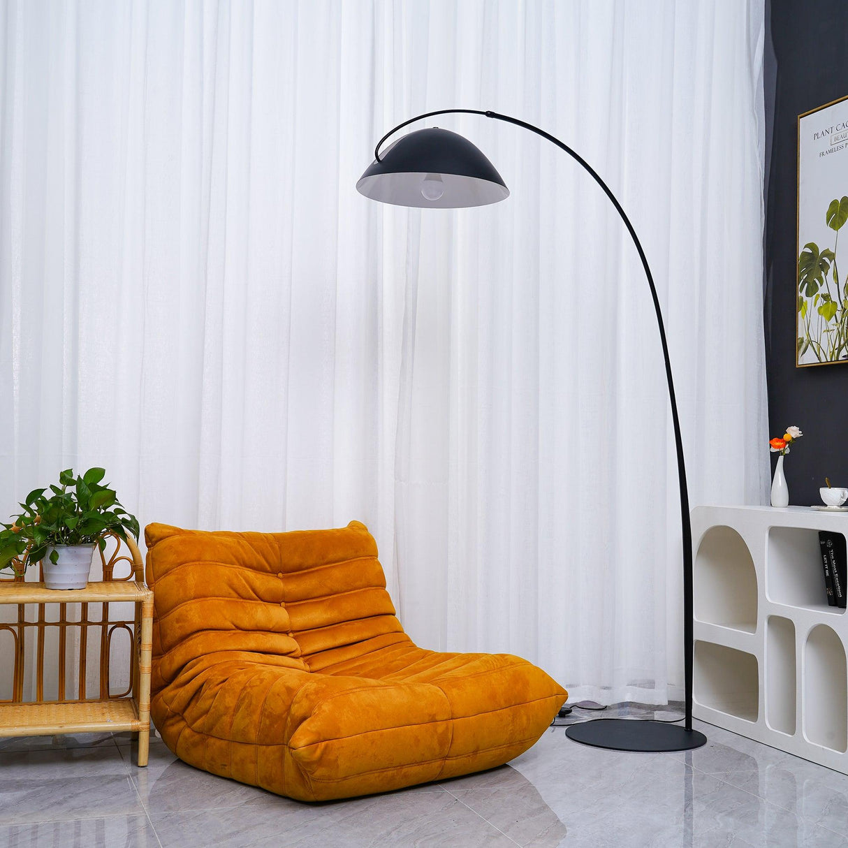 LumoArch Premium LED Bogenstehleuchte | Modernes Design | Dimmbar | Wohnzimmer Beleuchtung