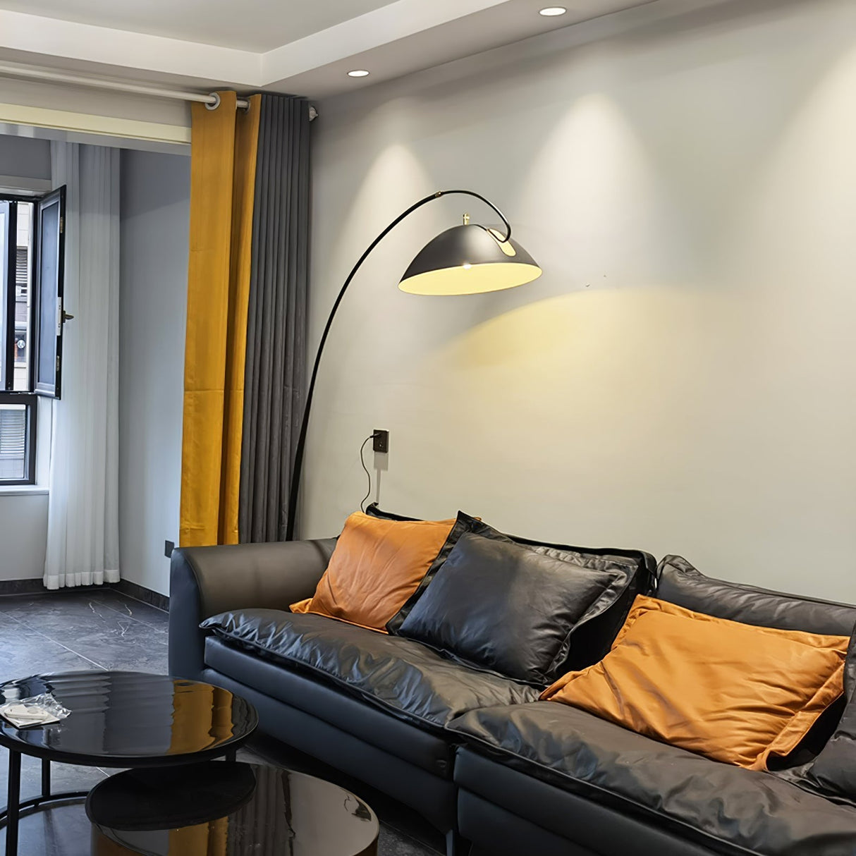 LumoArch Premium LED Bogenstehleuchte | Modernes Design | Dimmbar | Wohnzimmer Beleuchtung