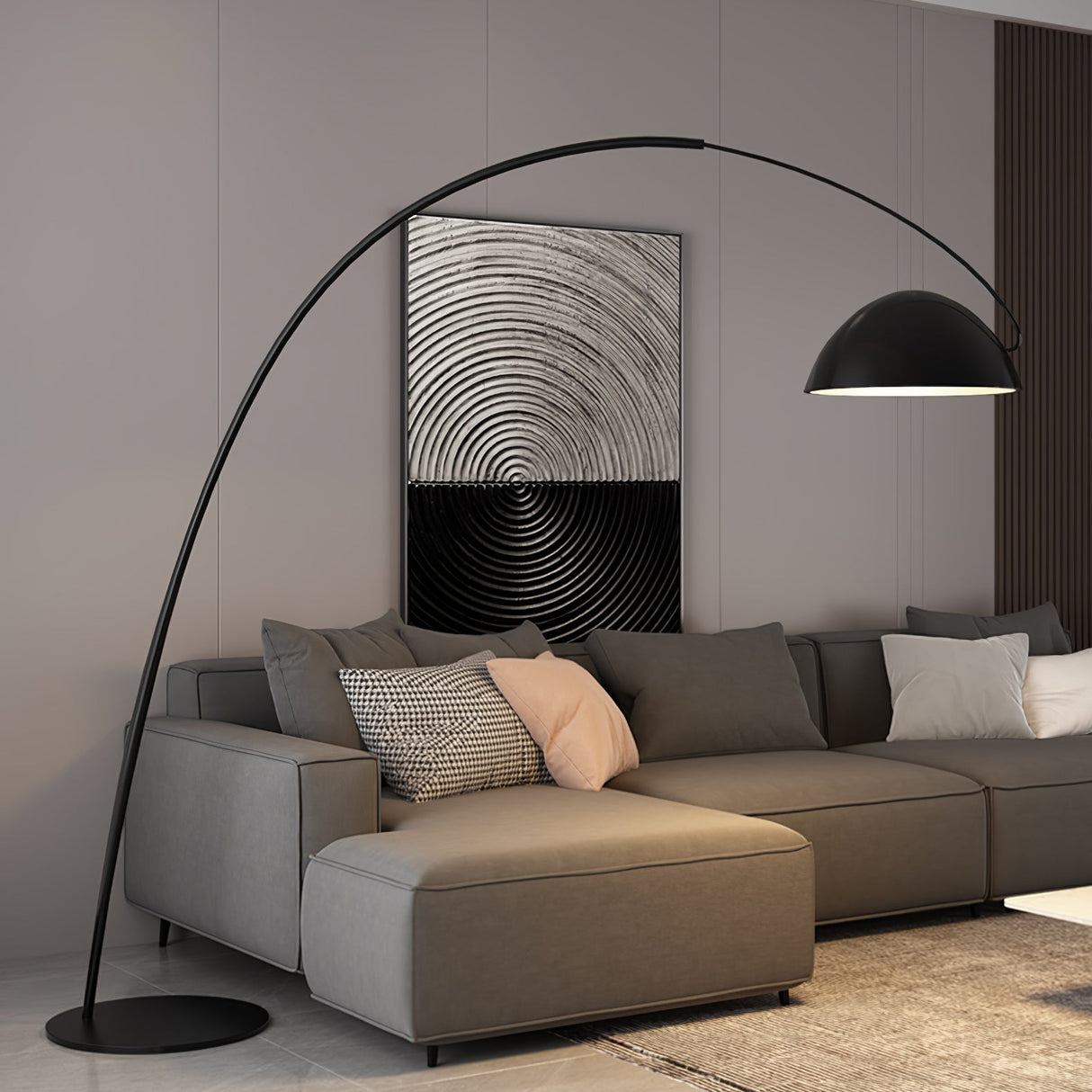 LumoArch Premium LED Bogenstehleuchte | Modernes Design | Dimmbar | Wohnzimmer Beleuchtung
