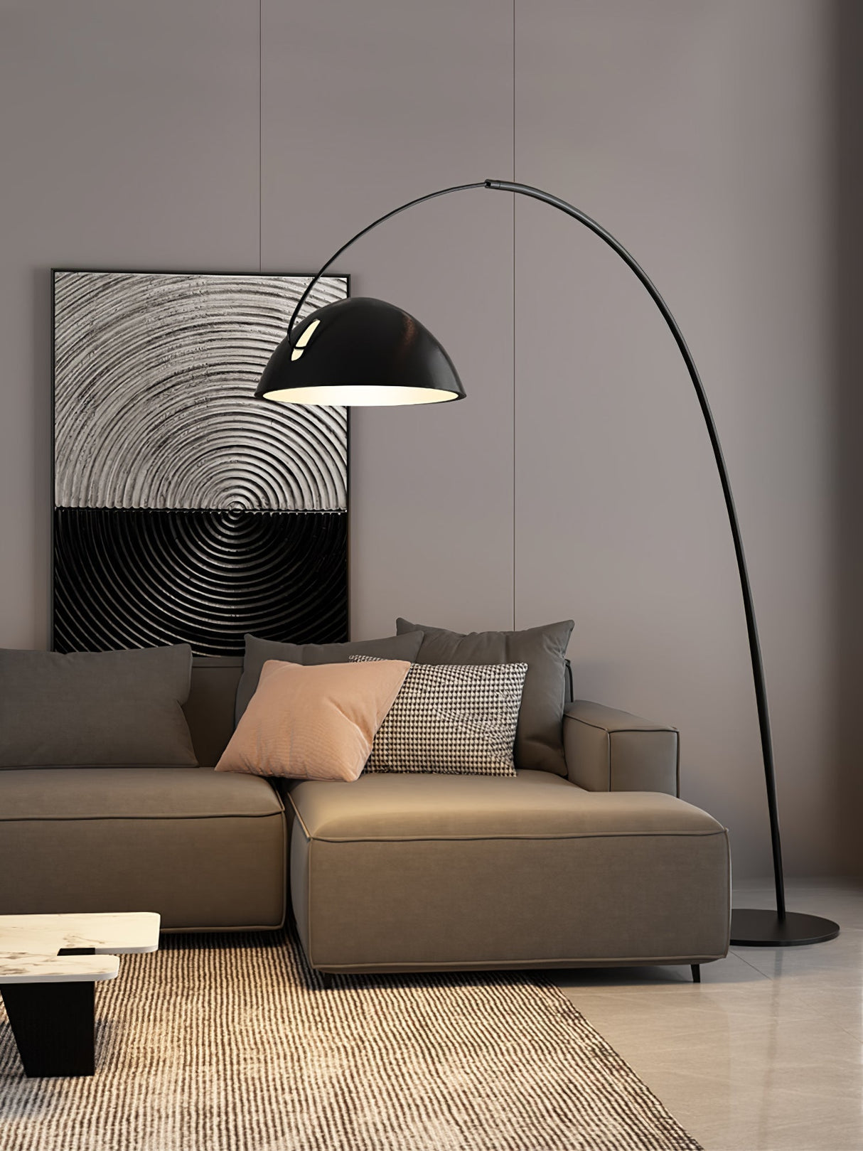 LumoArch Premium LED Bogenstehleuchte | Modernes Design | Dimmbar | Wohnzimmer Beleuchtung