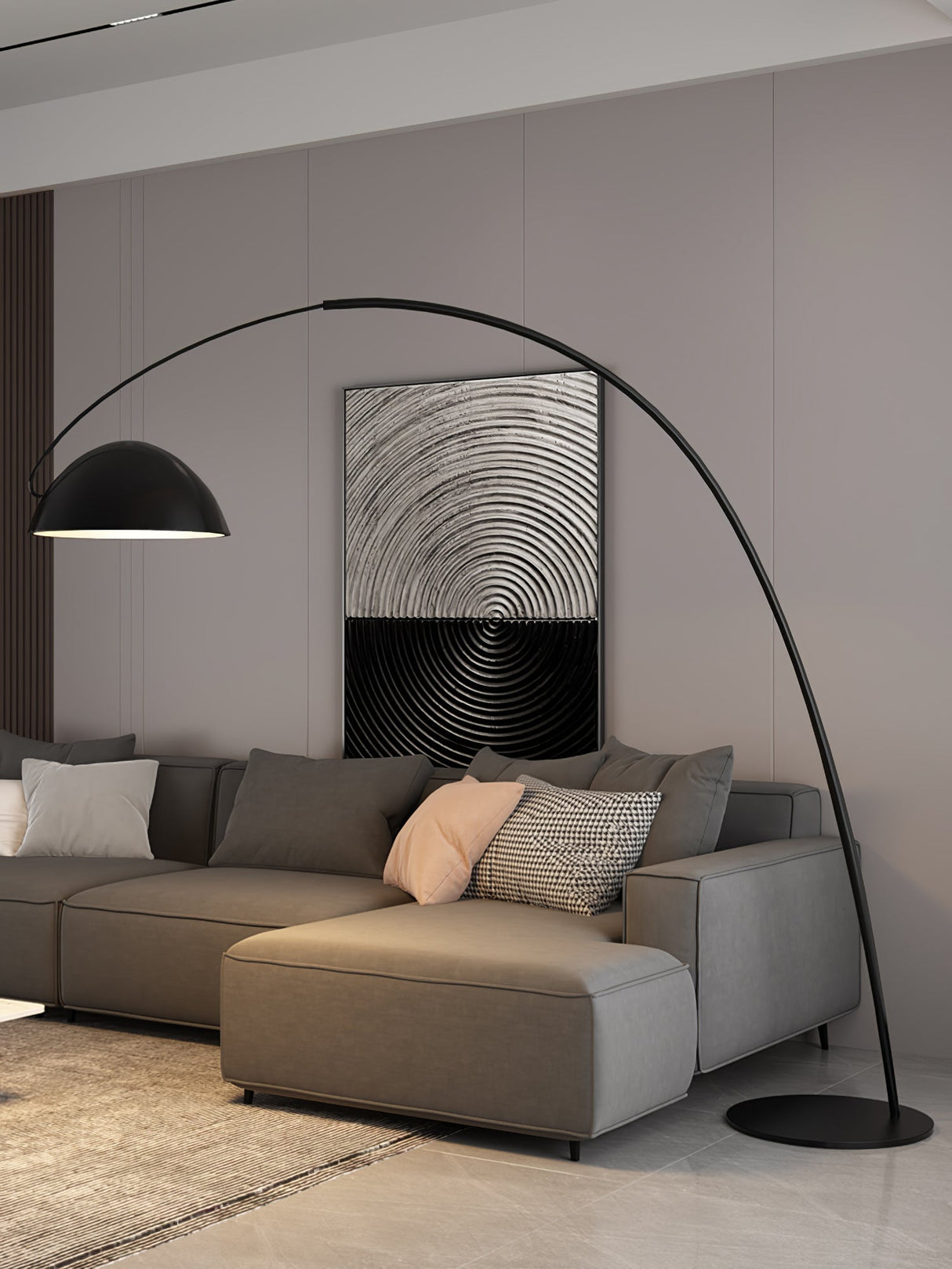 LumoArch Premium LED Bogenstehleuchte | Modernes Design | Dimmbar | Wohnzimmer Beleuchtung