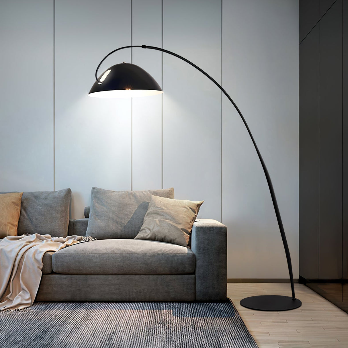 LumoArch Premium LED Bogenstehleuchte | Modernes Design | Dimmbar | Wohnzimmer Beleuchtung
