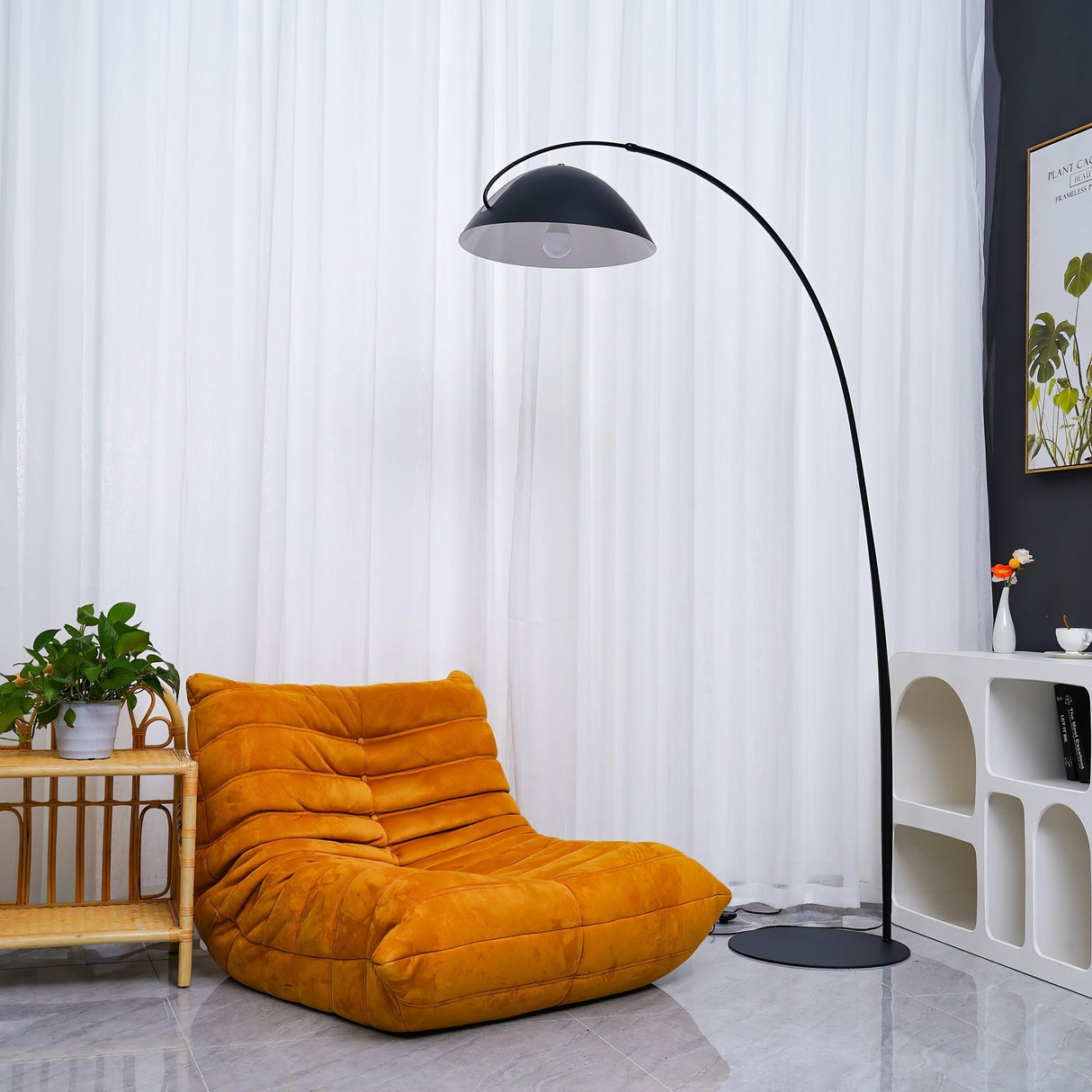 LumoArch Premium LED Bogenstehleuchte | Modernes Design | Dimmbar | Wohnzimmer Beleuchtung