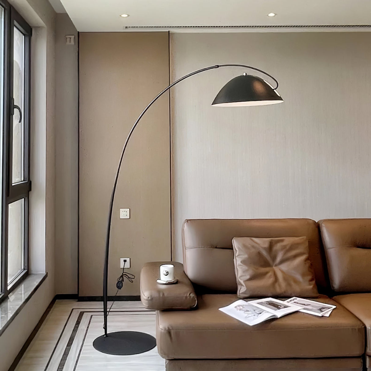 LumoArch Premium LED Bogenstehleuchte | Modernes Design | Dimmbar | Wohnzimmer Beleuchtung