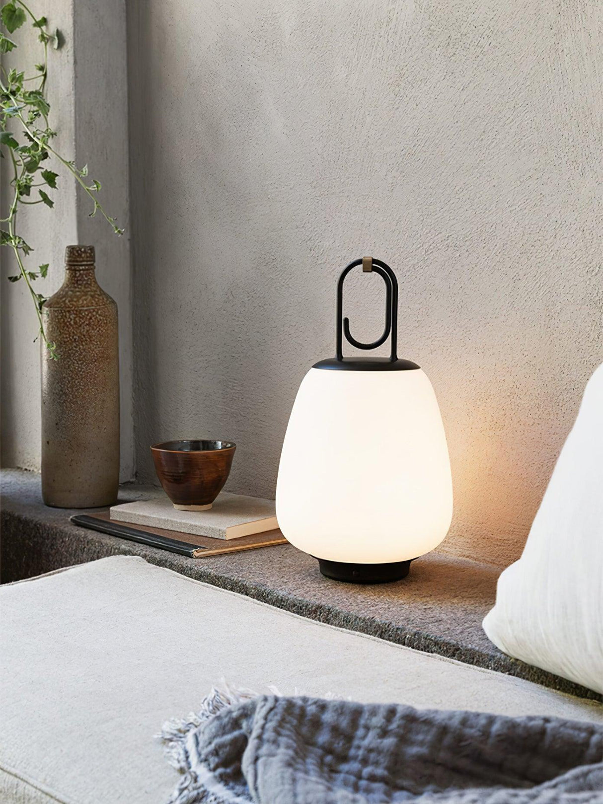 GlowMate Tragbare Laterne Tischlampe | Eingebaute Batterie | LED Licht | Warmes & Kühles Licht | Perfekte Stimmungsbeleuchtung