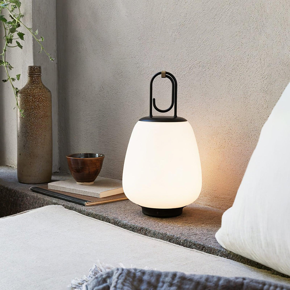 GlowMate Tragbare Laterne Tischlampe | Eingebaute Batterie | LED Licht | Warmes & Kühles Licht | Perfekte Stimmungsbeleuchtung