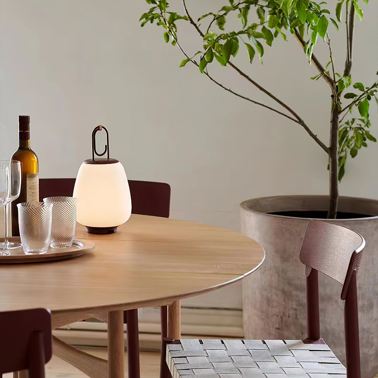 GlowMate Tragbare Laterne Tischlampe | Eingebaute Batterie | LED Licht | Warmes & Kühles Licht | Perfekte Stimmungsbeleuchtung