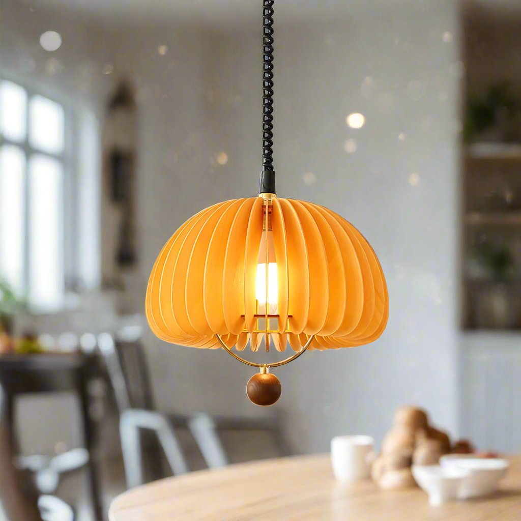 LustraGourd Kürbis Verstellbare Pendelleuchte | Elegantes Design | Flexible Beleuchtung für Zuhause