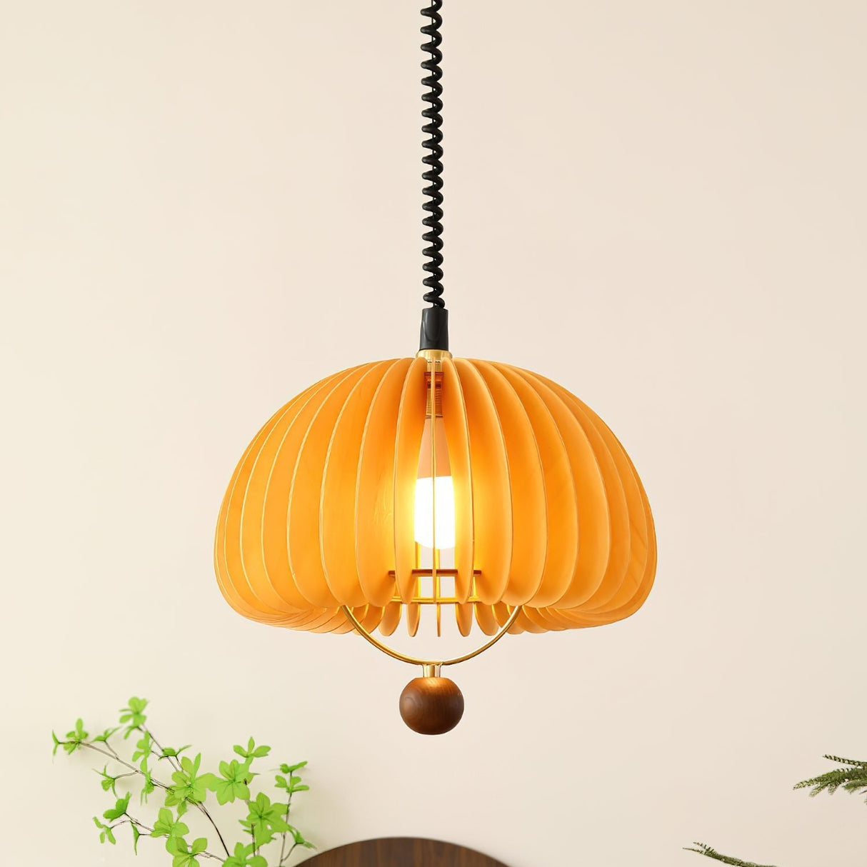 LustraGourd Kürbis Verstellbare Pendelleuchte | Elegantes Design | Flexible Beleuchtung für Zuhause