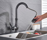 AquaFlex Versenkbare Küchenarmatur | Hochdruck-Mischbatterie | Flexibler Ausziehbarer Auslauf | Modernes Design | Edelstahl