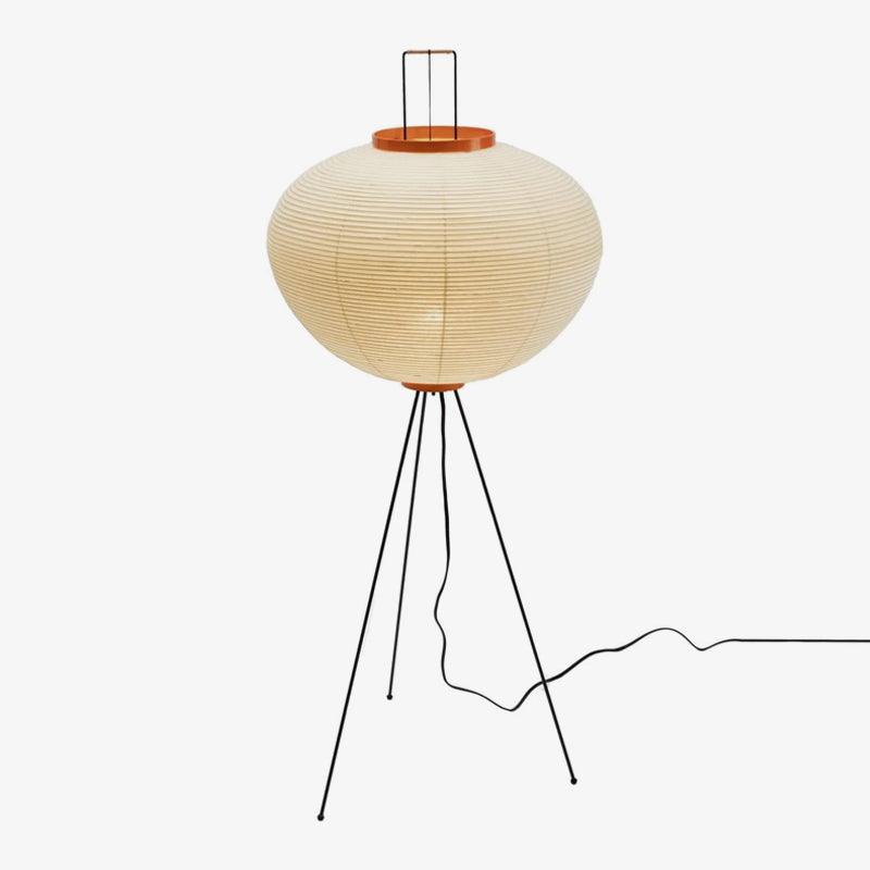SereniLum Reispapier Stehlampe | Minimalistisches Design | Warmweißes LED-Licht | Nachhaltige Deko für Zuhause