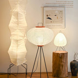 SereniLum Reispapier Stehlampe | Minimalistisches Design | Warmweißes LED-Licht | Nachhaltige Deko für Zuhause