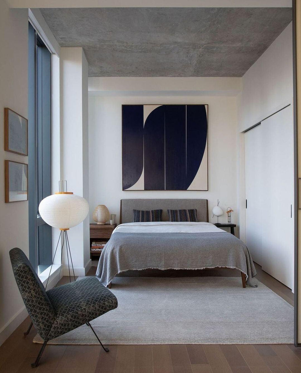 SereniLum Reispapier Stehlampe | Minimalistisches Design | Warmweißes LED-Licht | Nachhaltige Deko für Zuhause