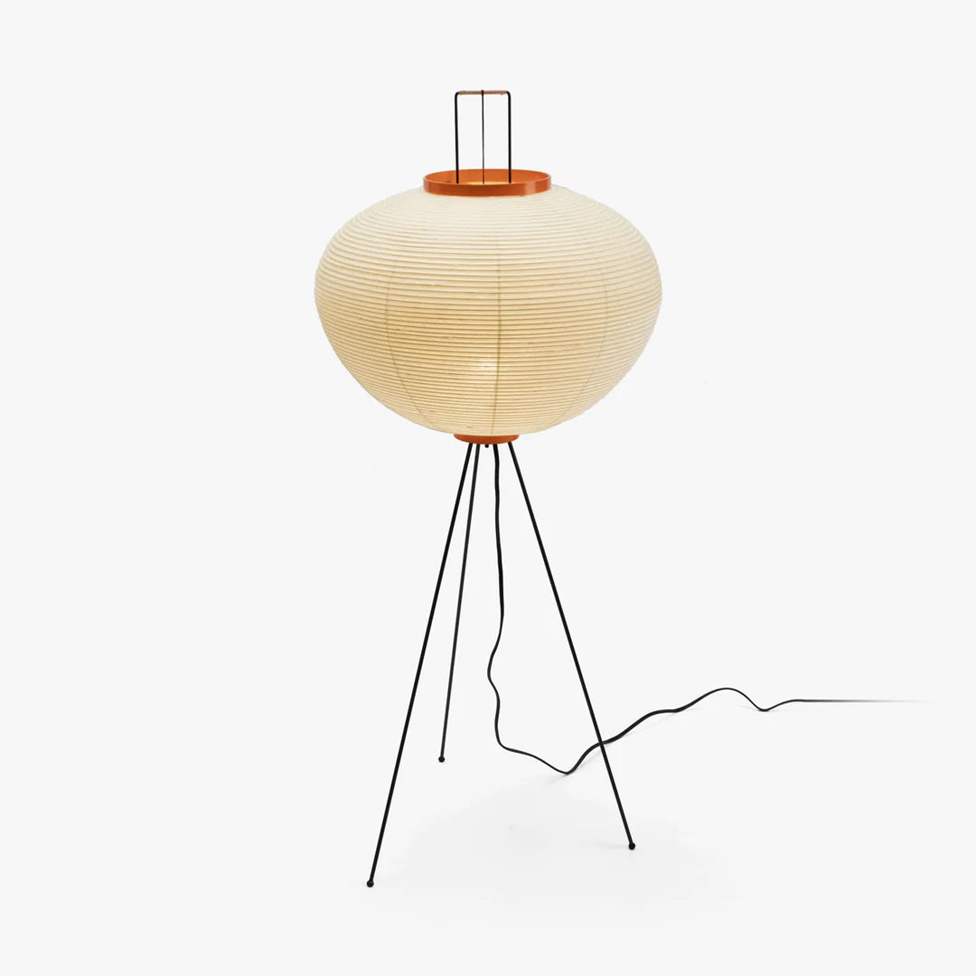 SereniLum Reispapier Stehlampe | Minimalistisches Design | Warmweißes LED-Licht | Nachhaltige Deko für Zuhause