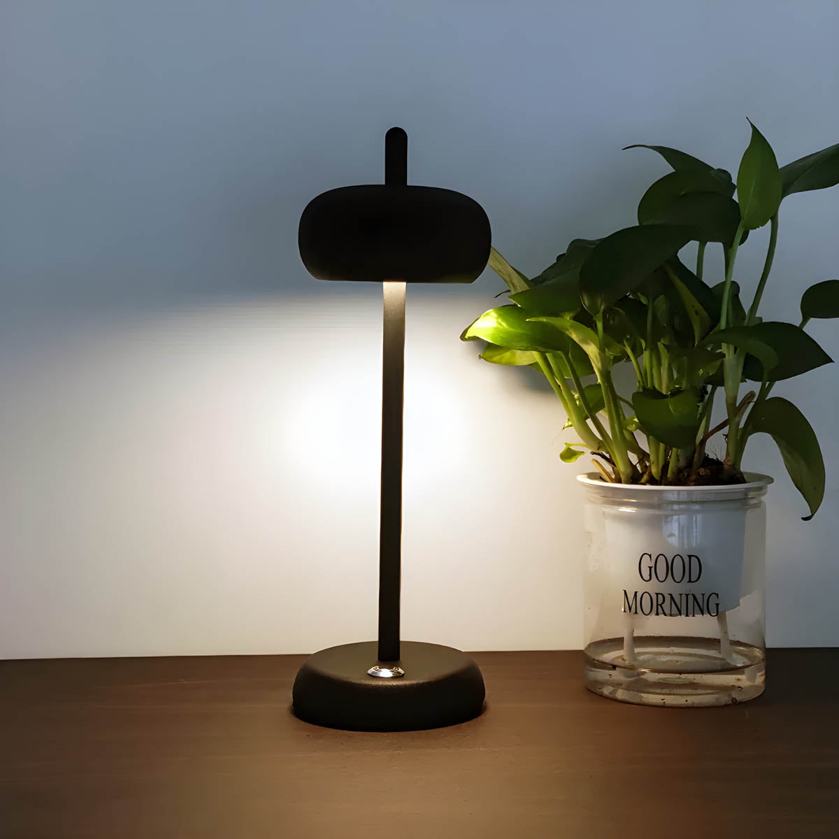 NovaGleam Minimalist Tischleuchte | Kabellos | LED-Licht | Dekoration für Zuhause