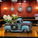 RustyTruck Vintage Pflanztopf | Nostalgischer Retro-Truck | Dekoratives Pflanzgefäß | Rustikales Gartendekor