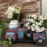 RustyTruck Vintage Pflanztopf | Nostalgischer Retro-Truck | Dekoratives Pflanzgefäß | Rustikales Gartendekor