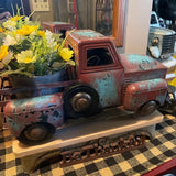 RustyTruck Vintage Pflanztopf | Nostalgischer Retro-Truck | Dekoratives Pflanzgefäß | Rustikales Gartendekor