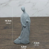 TranquilStone Buddha Figuren Set | Meditative Mönchs Statuen | Zen Garten Dekoration | Achtsamkeit & Feng Shui Deko für Zuhause