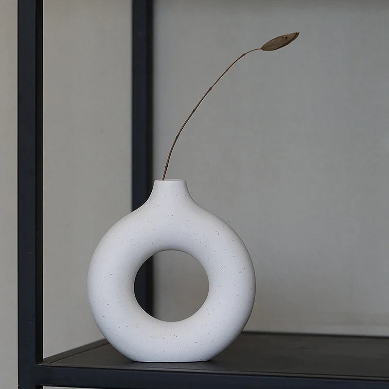 HaloArt Deko-Vase 2er-Set | Minimalistische Keramikvasen | Moderne Wohndekoration