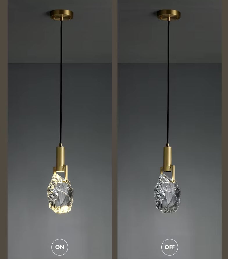LuxeGlow Kristall Hängeleuchte | Edles Design | Stilvolle Beleuchtung | Perfekte Wand- und Deckenleuchte