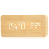 EcoTime Digitaler Wecker aus Holz | LED-Anzeige | Modernes Design | Lautlos | Umweltfreundlich