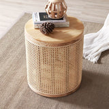 EcoHaven Holz Beistelltisch mit Stauraum | Stilvoller und Funktionaler Wohnzimmertisch | Skandinavisches Design