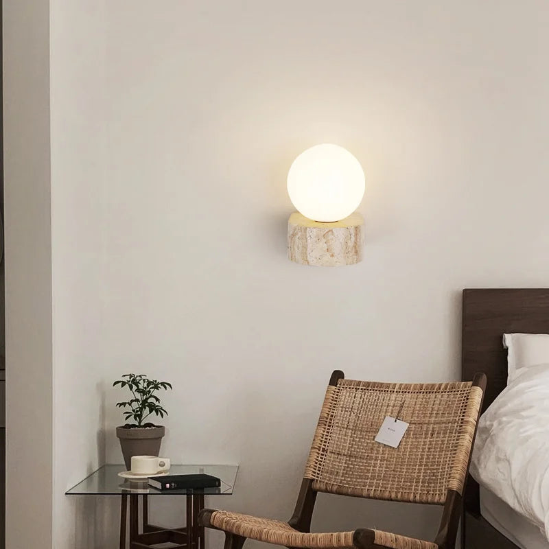 Luxivora LED-Wandleuchte | Moderne Travertin-Optik | Elegante Beleuchtung für Innenräume