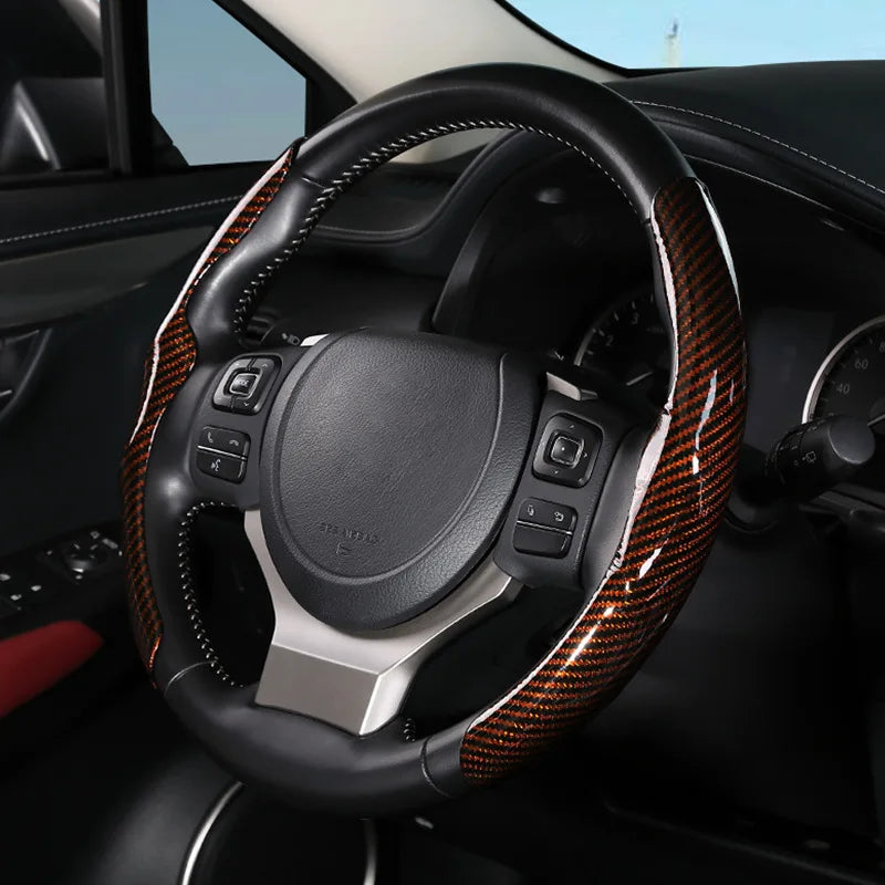 DriveStyle Lenkradbezug 36 cm | Rutschfester Auto-Lenkradschutz | Hochwertiges Material | Komfort und Stil
