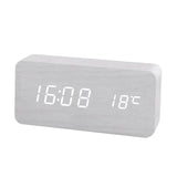 EcoTime Digitaler Wecker aus Holz | LED-Anzeige | Modernes Design | Lautlos | Umweltfreundlich