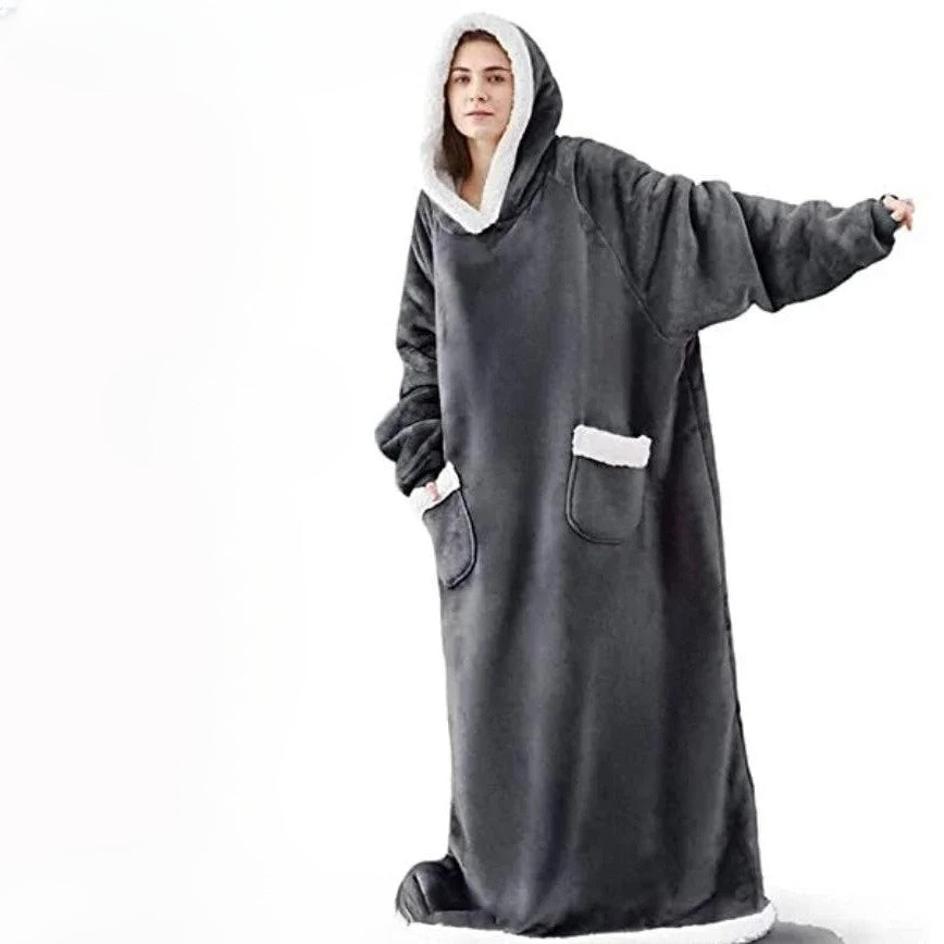 PlushWrap Riesiger Fleece-Pullover | Gemütlich & Warm | Perfekt für Zuhause & Outdoor | In vielen Farben erhältlich