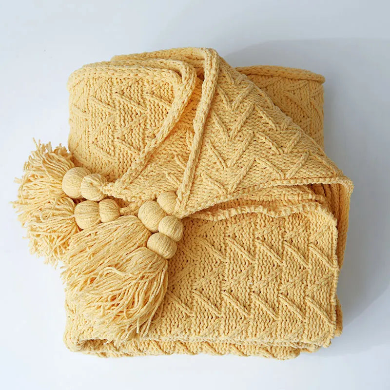 HeartKnit Kuscheldecke aus Chenille | Strickdesign | Für Bett & Sofa | Weich & Gemütlich
