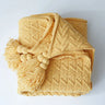 HeartKnit Kuscheldecke aus Chenille | Strickdesign | Für Bett & Sofa | Weich & Gemütlich