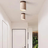 StoneGlow Travertin Hängelampe | Eingebautes Design | Elegante Beleuchtung für Flur und Treppen