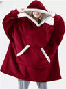 PlushWrap Riesiger Fleece-Pullover | Gemütlich & Warm | Perfekt für Zuhause & Outdoor | In vielen Farben erhältlich