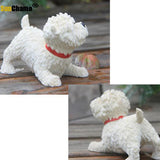 TerriCraft West Highland Terrier Figur | Harz Hundemodell | Deko für Zuhause & Auto