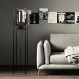 LumenCognac Glas Stehlampe | Elegantes Design | Amber oder Grau | Dimmbares Licht für Stilvolles Wohnen