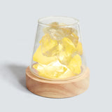 PureAura Kristallleuchte | Himalaya Salzlampe mit Öl-Diffusor | Nachtlicht & Luftreinigung